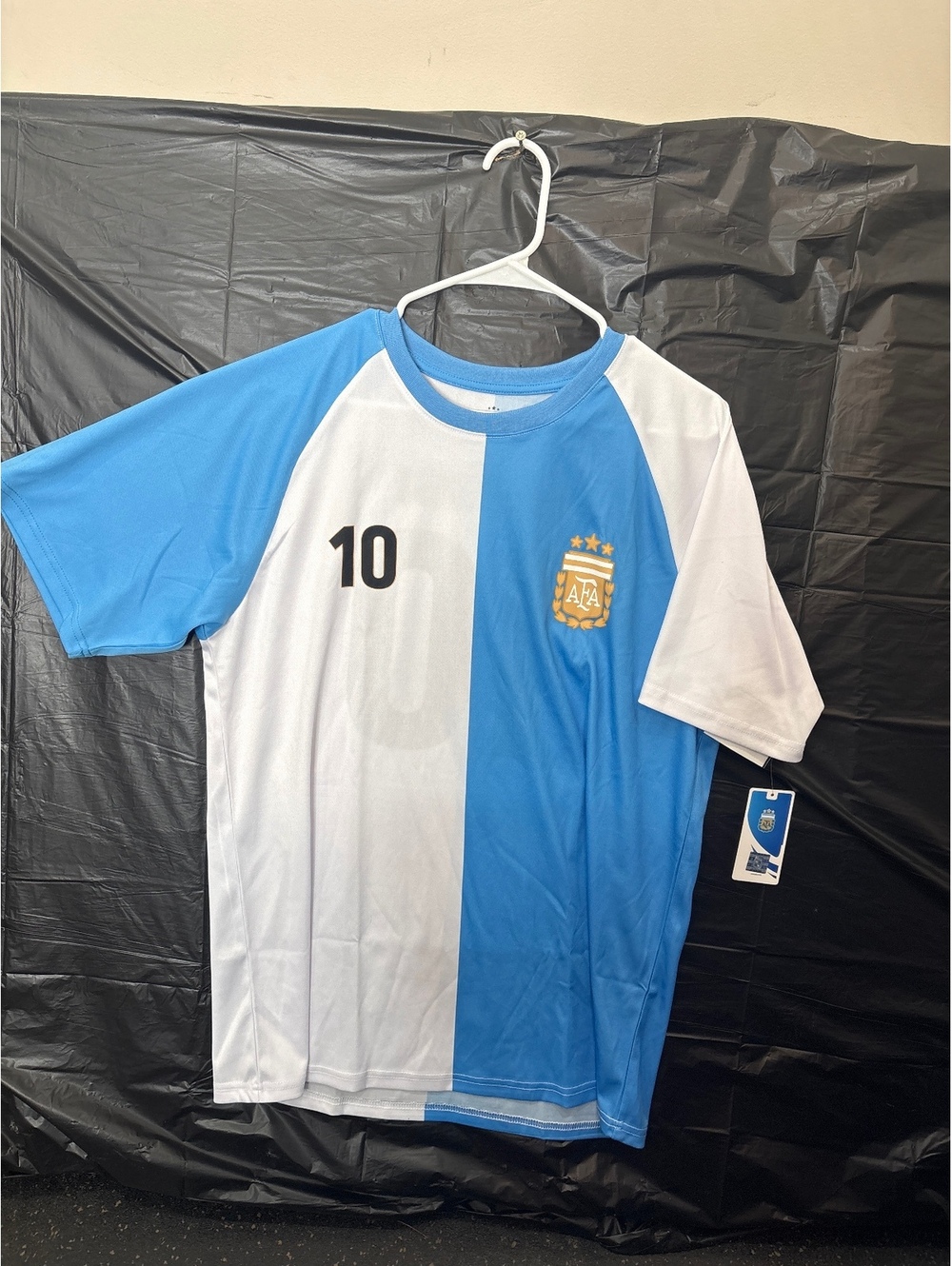 New AFA Argentina Lionel Messi #10 Soccer Jersey Size LG